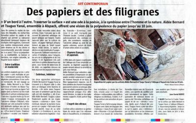 Article dans le journal L’Alsace